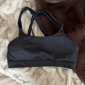 Athleta Black Women's Strappy Sports Bra